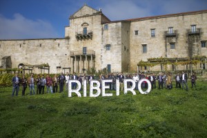 Ribeiro Imagen. La D.O. Ribeiro graba su anuncio para estas navidades. Miembros del Ribeiro en San Clodio.
