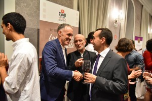 Miguel Sanz DG de Ribera junto a Miguel del Arco y Javier Angulo Inauguracin 61 Seminci 22 -10-2016