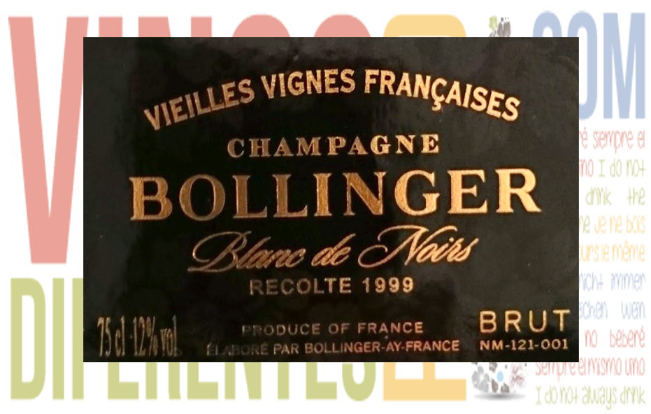 Bollinger Vieilles Vignes 1996. Bodega Bollinger - VINOS DIFERENTES