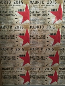 Cartel del Primer Salón de Vinos Naturales de Madrid. Primer Salón de Vinos Naturales de Madrid