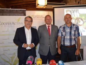 José Luis Rojas, Ángel Villafranca y Francisco Garrido. Cooperativas Agro-alimentarias Castilla-La Mancha