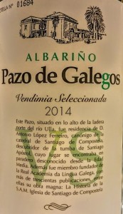 imagen Albariño 2014: Pazo de Galegos Vendimia Seleccionada