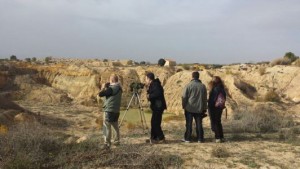 Visitantes avistando aves en una de las ruras de “Birds and Wine”.