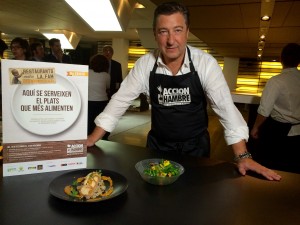 Imagen de`restaurantes contra el hambre´ con el chef Joan Roca como padrino