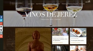 Imagen de la nueva página web para el consejo regulador de la D.O. Vinos de Jerez