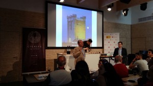 Imagen de la presentación de la Ruta del Vino Cigales en la Expo de Milán