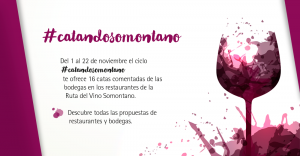 La Ruta del Vino Somontano Imagen #CatandoSomontano. La Ruta del Vino Somontano celebrará durante todo el mes de noviembre el Día Europeo del Enoturismo.
