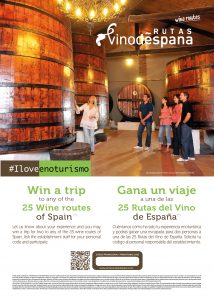 Imagen cartel promocional #ILoveEnoturismo de Rutas del Vino de España 