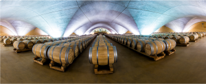Imagen. Sala de barricas de las Bodegas Otazu.
