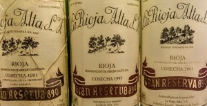 Tres grandes añadas del Gran Reserva 890 Imagen. Tres grandes añadas del Gran Reserva 890.