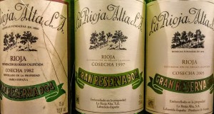 Gran Reserva 904 Imagen. Gran Reserva 904, añadas 1982, 1997 y 2005