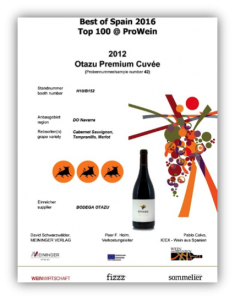Los vinos de Bodega Otazu premiados en los concursos de Prowein, CINVE y Mundus Vini 2016 Los vinos de Bodega Otazu premiados en los concursos de Prowein, CINVE y Mundus Vini 2016