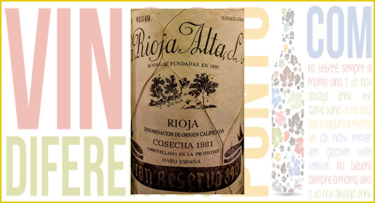 Gran Reserva 890. Añada 1981 de La Rioja Alta. - VINOS DIFERENTES