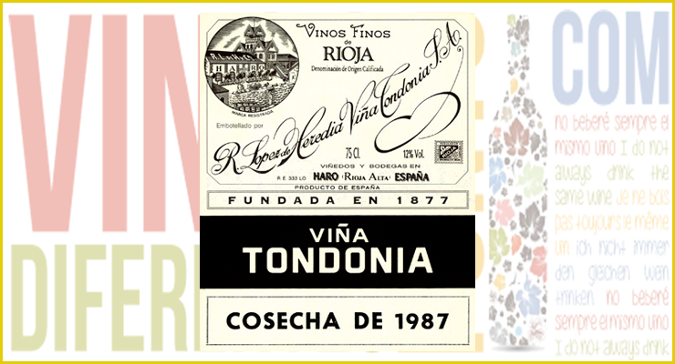 Viña Tondonia Gran Reserva 1987. D.O.Ca. La Rioja. - VINOS DIFERENTES