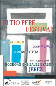 El cartel del III Tío Pepe Festival es obra del pintor jerezano José María Báez Cartel_Tio_Pepe_Festival