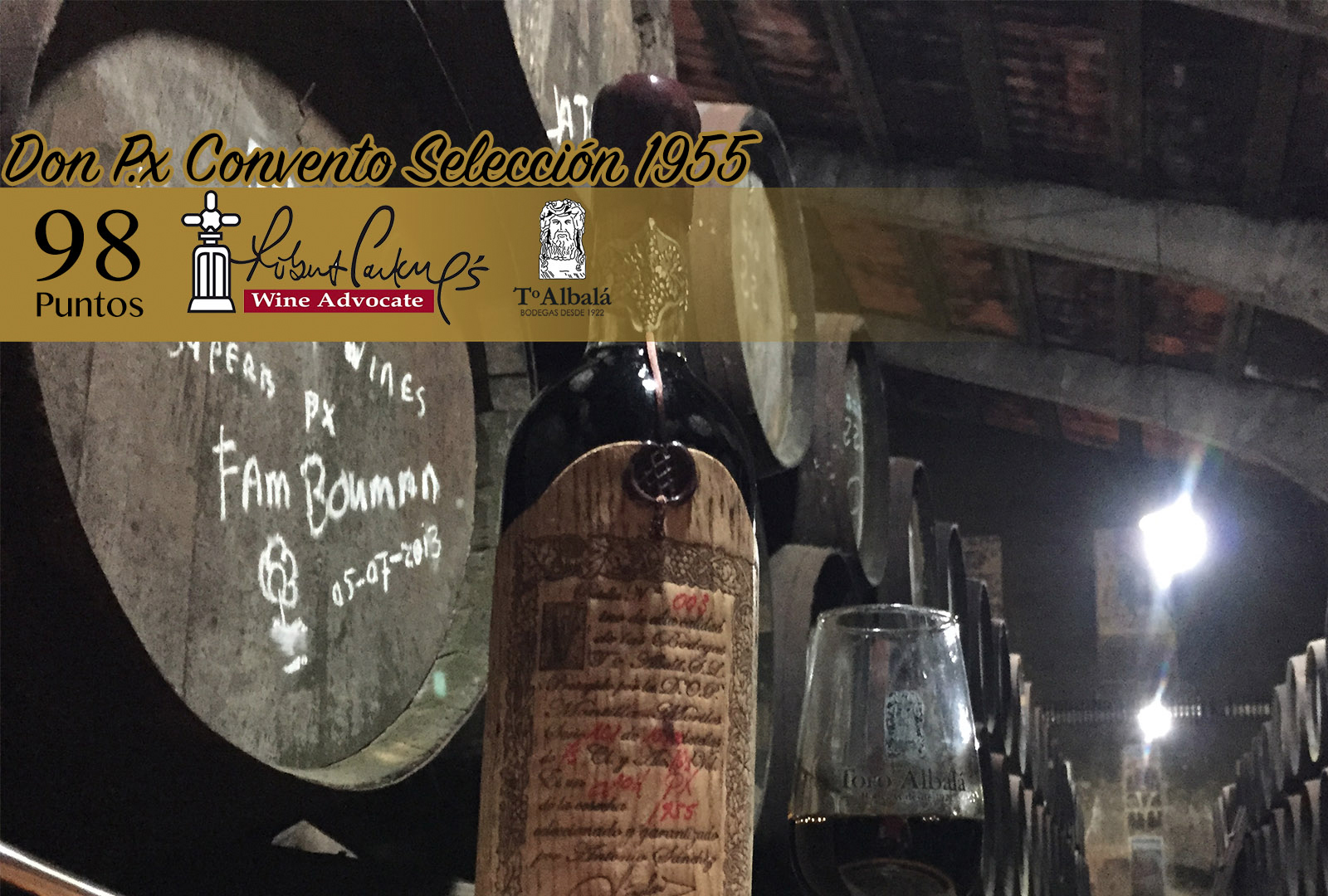 Don PX en el pódium de Parker. - VINOS DIFERENTES