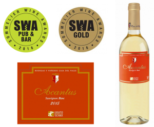 Acantus Sauvignon Blanc Acantus Sauvignon Blanc premiado con Trophy y Medalla de Oro