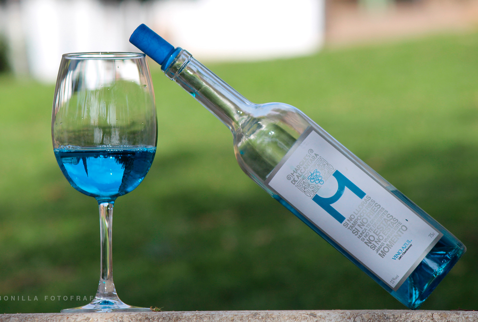 marques de alcantara vino azul