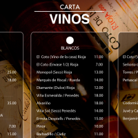 carta de vinos