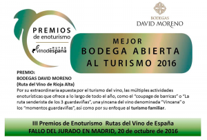 Bodegas David Moreno gana el premio a MEJOR BODEGA ABIERTA AL TURISMO 2016 bodegas-david-moreno-premios-enoturismo