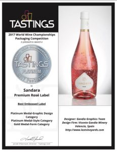 Sandara, de Bodegas Vicente Gandía. Sandara, de Bodegas Vicente Gandía.