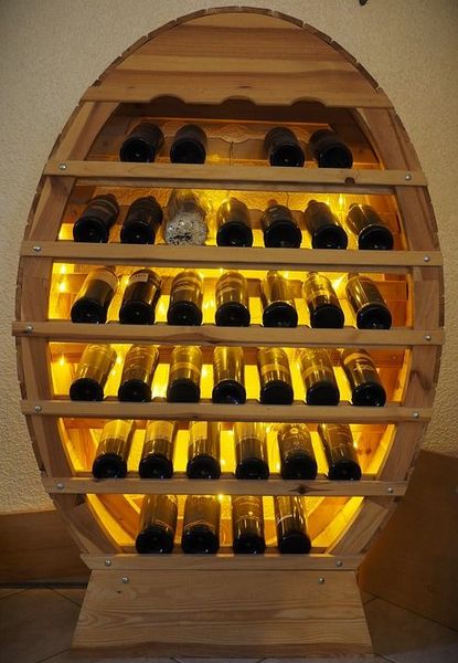 botellero de vino vertical
